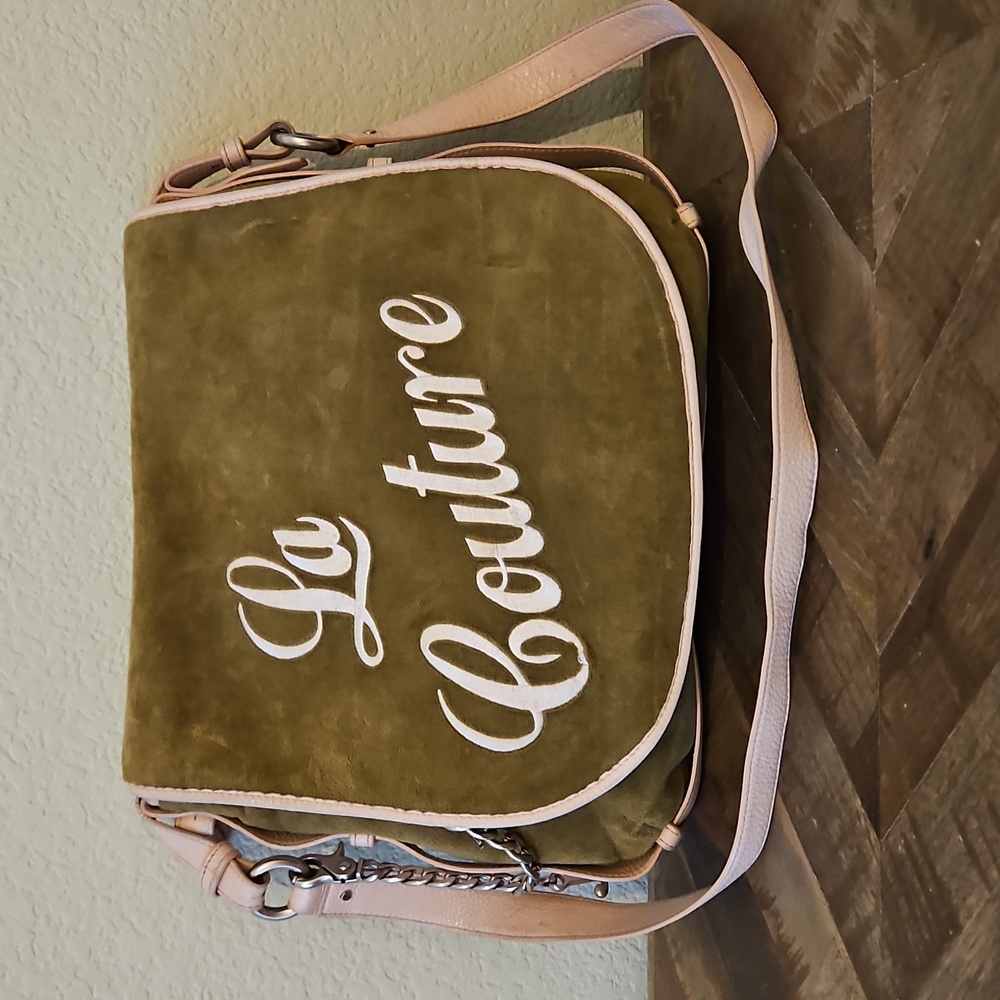 Juicy Couture Olive and Pink Crossbody Bag Messenger Bag - Picture 3 of 16